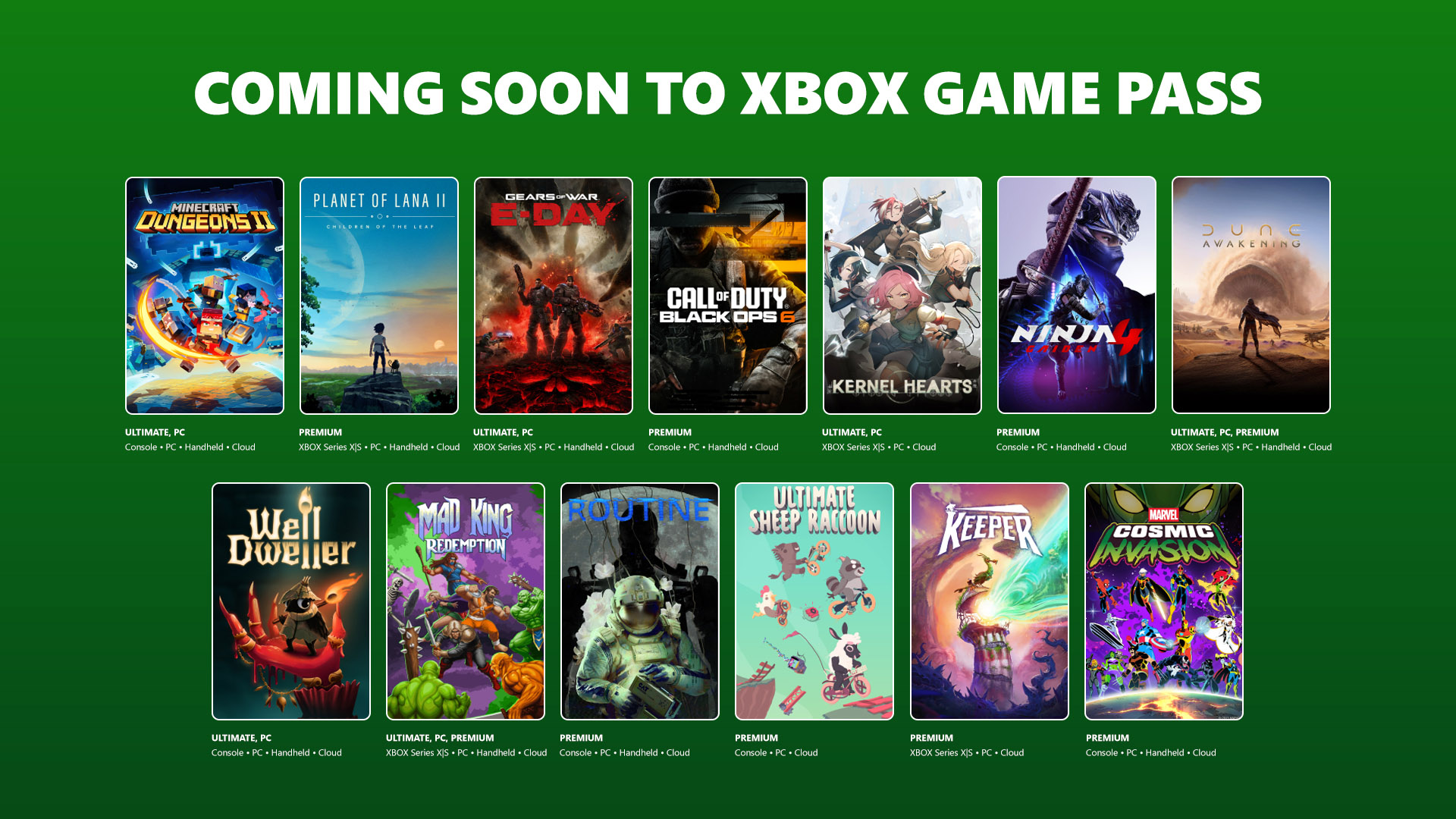 Game Pass pridá Gears of War: E-Day aj Minecraft Dungeons II